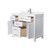 Wyndham WCG242442SWHCCUNSMXX Beckett 42 Inch Single Bathroom Vanity in White, Carrara Cultured Marble Countertop, Undermount Square Sink, No Mirror