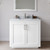 Wyndham WCF292936SWHCMUNSM34 Miranda 36 Inch Single Bathroom Vanity in White, White Carrara Marble Countertop, Undermount Square Sink, Brushed Nickel Trim, 34 Inch Mirror