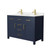 Wyndham WCG242448DBLCCUNSMXX Beckett 48 Inch Double Bathroom Vanity in Dark Blue, Carrara Cultured Marble Countertop, Undermount Square Sinks, Brushed Gold Trim