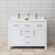 Wyndham WCG242448DWHWCUNSMXX Beckett 48 Inch Double Bathroom Vanity in White, White Cultured Marble Countertop, Undermount Square Sinks, Brushed Nickel Trim