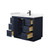 Wyndham WCF292942SBBC2UNSMXX Miranda 42 Inch Single Bathroom Vanity in Dark Blue, Light-Vein Carrara Cultured Marble Countertop, Undermount Square Sink, Matte Black Trim