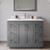 Wyndham WCF292942SKGWCUNSMXX Miranda 42 Inch Single Bathroom Vanity in Dark Gray, White Cultured Marble Countertop, Undermount Square Sink, Brushed Nickel Trim
