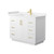 Wyndham WCF292942SWGC2UNSMXX Miranda 42 Inch Single Bathroom Vanity in White, Light-Vein Carrara Cultured Marble Countertop, Undermount Square Sink, Brushed Gold Trim