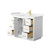 Wyndham WCF292942SWGC2UNSMXX Miranda 42 Inch Single Bathroom Vanity in White, Light-Vein Carrara Cultured Marble Countertop, Undermount Square Sink, Brushed Gold Trim