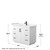 Wyndham WCF292942SWBC2UNSMXX Miranda 42 Inch Single Bathroom Vanity in White, Light-Vein Carrara Cultured Marble Countertop, Undermount Square Sink, Matte Black Trim