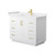 Wyndham WCF292942SWGWCUNSMXX Miranda 42 Inch Single Bathroom Vanity in White, White Cultured Marble Countertop, Undermount Square Sink, Brushed Gold Trim