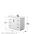 Wyndham WCF292942SWBWCUNSMXX Miranda 42 Inch Single Bathroom Vanity in White, White Cultured Marble Countertop, Undermount Square Sink, Matte Black Trim