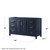 Wyndham WCV252560SBLCXSXXM58 Daria 60 Inch Single Bathroom Vanity in Dark Blue, No Countertop, No Sink, 58 Inch Mirror