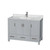 Wyndham WCS141448SGYCMUNSMXX Sheffield 48 Inch Single Bathroom Vanity in Gray, White Carrara Marble Countertop, Undermount Square Sink, and No Mirror