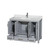 Wyndham WCS141448SGYCMUNSMXX Sheffield 48 Inch Single Bathroom Vanity in Gray, White Carrara Marble Countertop, Undermount Square Sink, and No Mirror