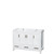 Wyndham WCS141448SWHCMUNSMXX Sheffield 48 Inch Single Bathroom Vanity in White, White Carrara Marble Countertop, Undermount Square Sink, and No Mirror