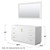 Wyndham WCF292960SWGCXSXXM58 Miranda 60 Inch Single Bathroom Vanity in White, No Countertop, No Sink, Brushed Gold Trim, 58 Inch Mirror