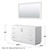 Wyndham WCF292960SWHCXSXXM58 Miranda 60 Inch Single Bathroom Vanity in White, No Countertop, No Sink, Brushed Nickel Trim, 58 Inch Mirror