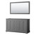 Wyndham WCV232360DKGCXSXXM58 Avery 60 Inch Double Bathroom Vanity in Dark Gray, No Countertop, No Sinks, and 58 Inch Mirror