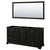 Wyndham WCS202072DDECXSXXM70 Deborah 72 Inch Double Bathroom Vanity in Dark Espresso, No Countertop, No Sinks, and 70 Inch Mirror Wyndham WCS202072DDECXSXXM70 Deborah 72 Inch Double Bathroom Vanity in Dark Espresso, No Countertop, No Sinks, and 70 Inch Mirror