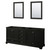 Wyndham WCS202080DDECXSXXM24 Deborah 80 Inch Double Bathroom Vanity in Dark Espresso, No Countertop, No Sinks, and 24 Inch Mirrors