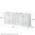 Wyndham WCS202080DWHCXSXXM24 Deborah 80 Inch Double Bathroom Vanity in White, No Countertop, No Sinks, and 24 Inch Mirrors