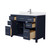Wyndham WCG242448SBNWCUNSMXX Beckett 48 Inch Single Bathroom Vanity in Dark Blue, White Cultured Marble Countertop, Undermount Square Sink, Brushed Nickel Trim