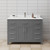 Wyndham WCG242448SKGCCUNSMXX Beckett 48 Inch Single Bathroom Vanity in Dark Gray, Carrara Cultured Marble Countertop, Undermount Square Sink, Brushed Nickel Trim