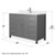 Wyndham WCG242448SKGWCUNSMXX Beckett 48 Inch Single Bathroom Vanity in Dark Gray, White Cultured Marble Countertop, Undermount Square Sink, Brushed Nickel Trim