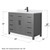 Wyndham WCG242448SGBWCUNSMXX Beckett 48 Inch Single Bathroom Vanity in Dark Gray, White Cultured Marble Countertop, Undermount Square Sink, Matte Black Trim
