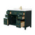 Wyndham WCG242448SGDCCUNSMXX Beckett 48 Inch Single Bathroom Vanity in Green, Carrara Cultured Marble Countertop, Undermount Square Sink, Brushed Gold Trim