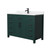 Wyndham WCG242448SGKCCUNSMXX Beckett 48 Inch Single Bathroom Vanity in Green, Carrara Cultured Marble Countertop, Undermount Square Sink, Matte Black Trim