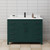 Wyndham WCG242448SGKCCUNSMXX Beckett 48 Inch Single Bathroom Vanity in Green, Carrara Cultured Marble Countertop, Undermount Square Sink, Matte Black Trim