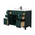 Wyndham WCG242448SGKCCUNSMXX Beckett 48 Inch Single Bathroom Vanity in Green, Carrara Cultured Marble Countertop, Undermount Square Sink, Matte Black Trim