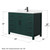 Wyndham WCG242448SGKCCUNSMXX Beckett 48 Inch Single Bathroom Vanity in Green, Carrara Cultured Marble Countertop, Undermount Square Sink, Matte Black Trim