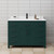 Wyndham WCG242448SGKWCUNSMXX Beckett 48 Inch Single Bathroom Vanity in Green, White Cultured Marble Countertop, Undermount Square Sink, Matte Black Trim