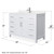 Wyndham WCG242448SWHCCUNSMXX Beckett 48 Inch Single Bathroom Vanity in White, Carrara Cultured Marble Countertop, Undermount Square Sink, Brushed Nickel Trim