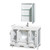 Wyndham WCS141448SWHWCUNSMED Sheffield 48 Inch Single Bathroom Vanity in White, White Cultured Marble Countertop, Undermount Square Sink, Medicine Cabinet