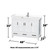 Wyndham WCS141448SWHWCUNSMED Sheffield 48 Inch Single Bathroom Vanity in White, White Cultured Marble Countertop, Undermount Square Sink, Medicine Cabinet