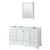 Wyndham WCS202060SWGCXSXXMED Deborah 60 Inch Single Bathroom Vanity in White, No Countertop, No Sink, Brushed Gold Trim, Medicine Cabinet Wyndham WCS202060SWGCXSXXMED Deborah 60 Inch Single Bathroom Vanity in White, No Countertop, No Sink, Brushed Gold Trim, Medicine Cabinet