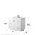 Wyndham WCF292942SWHCMUNSMXX Miranda 42 Inch Single Bathroom Vanity in White, White Carrara Marble Countertop, Undermount Square Sink, Brushed Nickel Trim