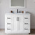 Wyndham WCF292942SWBCMUNSMXX Miranda 42 Inch Single Bathroom Vanity in White, White Carrara Marble Countertop, Undermount Square Sink, Matte Black Trim