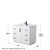 Wyndham WCF292942SWBCMUNSMXX Miranda 42 Inch Single Bathroom Vanity in White, White Carrara Marble Countertop, Undermount Square Sink, Matte Black Trim