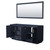 Wyndham WCF292972DBLCXSXXM70 Miranda 72 Inch Double Bathroom Vanity in Dark Blue, No Countertop, No Sink, Brushed Gold Trim, 70 Inch Mirror