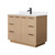 Wyndham WCF282842SLBWCUNSMXX Maroni 42 Inch Single Bathroom Vanity in Light Straw, White Cultured Marble Countertop, Undermount Square Sink, Matte Black Trim