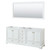 Wyndham WCS202080DWGCXSXXM70 Deborah 80 Inch Double Bathroom Vanity in White, No Countertop, No Sinks, Brushed Gold Trim, 70 Inch Mirror
