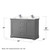 Wyndham WCV232348DKGC2UNSMXX Avery 48 Inch Double Bathroom Vanity in Dark Gray, Light-Vein Carrara Cultured Marble Countertop, Undermount Square Sinks, No Mirror