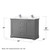 Wyndham WCV232348DKGWCUNSMXX Avery 48 Inch Double Bathroom Vanity in Dark Gray, White Cultured Marble Countertop, Undermount Square Sinks, No Mirror
