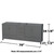 Wyndham WCS141480DKGCXSXXM24 Sheffield 80 Inch Double Bathroom Vanity in Dark Gray, No Countertop, No Sink, and 24 Inch Mirrors