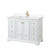 Wyndham WCS202048SWGC2UNSMXX Deborah 48 Inch Single Bathroom Vanity in White, Carrara Cultured Marble Countertop, Undermount Square Sink, Brushed Gold Trim, No Mirror
