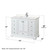 Wyndham WCS202048SWHC2UNSMXX Deborah 48 Inch Single Bathroom Vanity in White, Light-Vein Carrara Cultured Marble Countertop, Undermount Square Sink, No Mirror