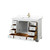 Wyndham WCS202048SWGWCUNSMXX Deborah 48 Inch Single Bathroom Vanity in White, White Cultured Marble Countertop, Undermount Square Sink, Brushed Gold Trim, No Mirror