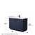 Wyndham WCF292948SBBC2UNSMXX Miranda 48 Inch Single Bathroom Vanity in Dark Blue, Light-Vein Carrara Cultured Marble Countertop, Undermount Square Sink, Matte Black Trim