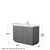 Wyndham WCF292948SGGC2UNSMXX Miranda 48 Inch Single Bathroom Vanity in Dark Gray, Light-Vein Carrara Cultured Marble Countertop, Undermount Square Sink, Brushed Gold Trim