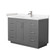 Wyndham WCF292948SKGC2UNSMXX Miranda 48 Inch Single Bathroom Vanity in Dark Gray, Light-Vein Carrara Cultured Marble Countertop, Undermount Square Sink, Brushed Nickel Trim